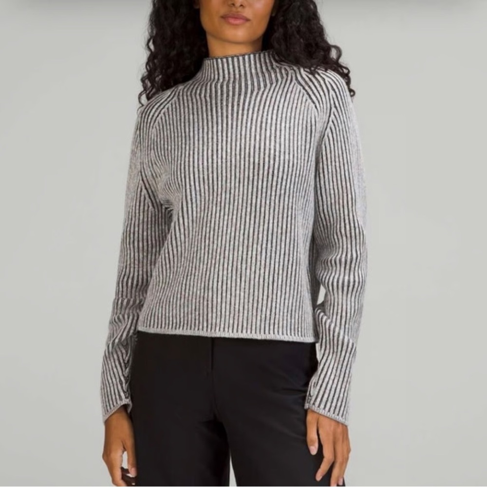 Lululemon Cotton-Cashmere Blend Mock Neck Sweater